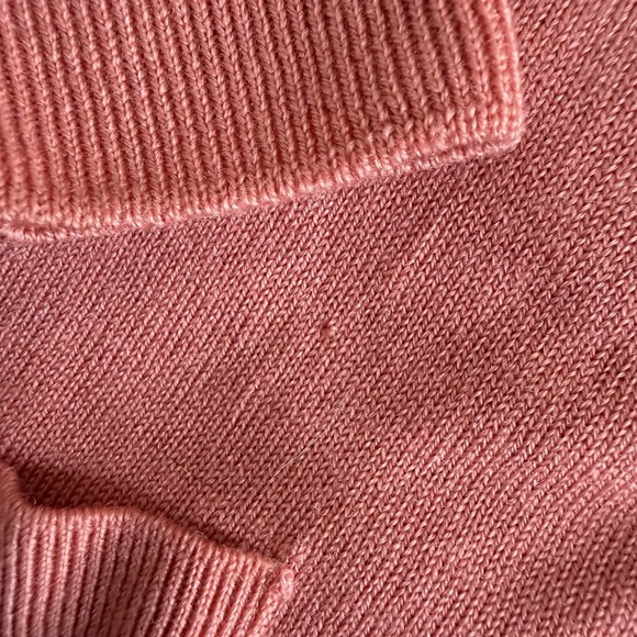 Edinburgh Washable Lambswool V Neck Cardigan SM Dusty Rose Golf Preppy Grandpa - Picture 9 of 9